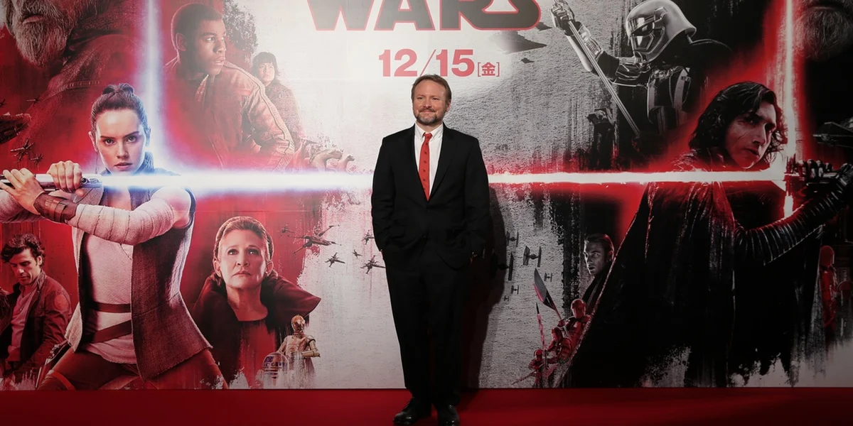 Rian Johnson à la première de Star Wars : Les Derniers Jedi (2017).