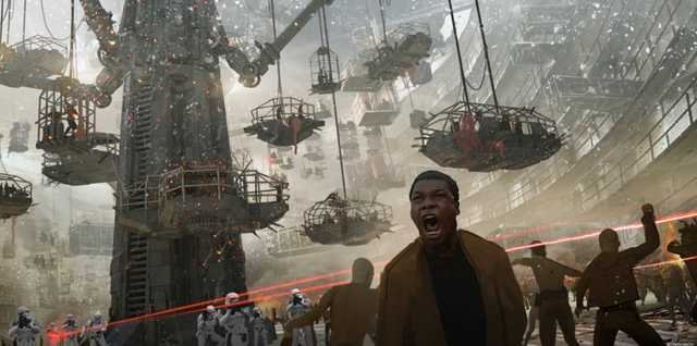 John Boyega sur "The Last Jedi" changeant la trajectoire sensible à la force de Finn ; Sa rencontre de l'épisode IX avec Trevorrow, et plus 3 Art conceptuel Duel des destins