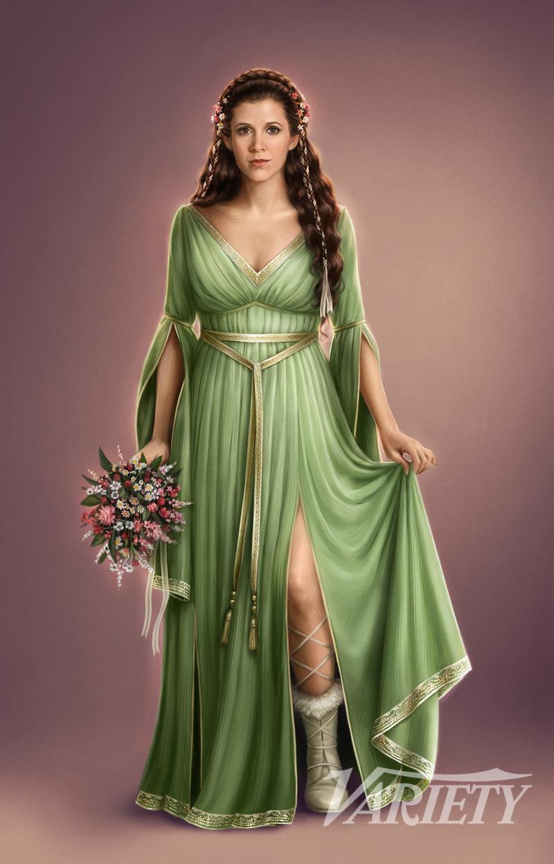 La robe de mariée Leia de Carrie Fisher est magnifique sur de nouvelles photos 3 L'image directe
