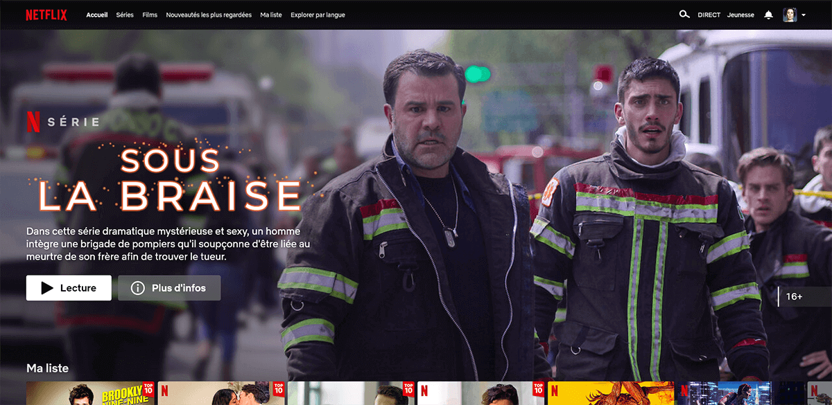 capture d'écran directe netflix