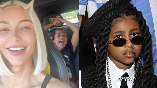 North West supplie Kim Kardashian de supprimer la vidéo de son chant 3 North West demande à Kim de supprimer la vidéo d'elle chantant dans la voiture