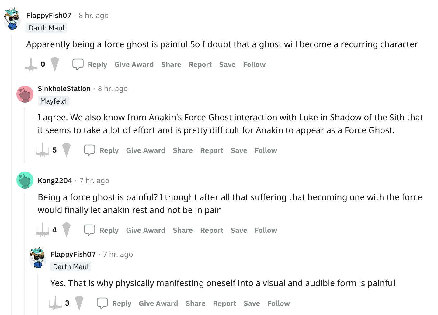 Les fans de "Star Wars" se demandent si nous aurons plus d'action Anakin Force-Ghost - 14