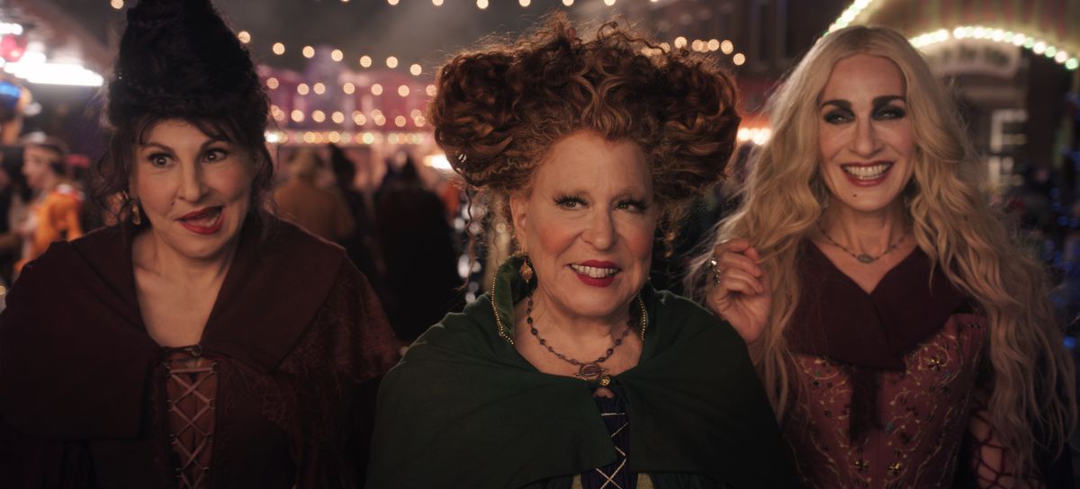 Bette Midler, Sarah Jessica Parker et Kathy Najimy en tant que sœurs sanderson