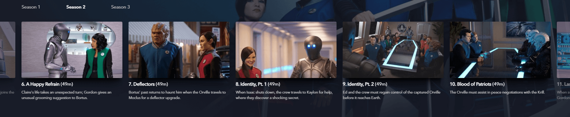 Parcourir les épisodes sur Disney+