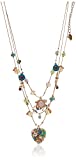 Top 15 des pierres précieuses les plus chères 2022 (Avis) 11 Betsey Johnson Collier illusion de coeur de fleur de perles multicolores tissées mélangées