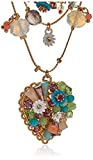 Top 15 des pierres précieuses les plus chères 2022 (Avis) 18 Betsey Johnson Collier illusion de coeur de fleur de perles multicolores tissées mélangées