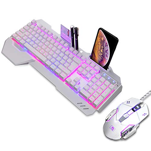 Top 15 des pierres précieuses les plus chères 2022 (Avis) 21 Combo clavier et souris RVB rétroéclairé, clavier de jeu filaire à lampe respiratoire réglable