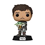 Funko Pop !  Star Wars : The Mandalorian - The Mandalorian (Din Djarrin) Holding The Child (Grogu) Vinyl Bobblehead