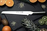 Couteau à pain Global UKON avec lame de 22 cm, acier inoxydable CROMOVA 18