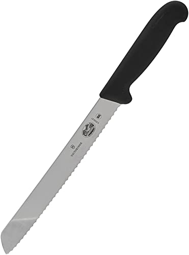 Couteau à pain dentelé Victorinox Fibrox 8 pouces avec manche noir