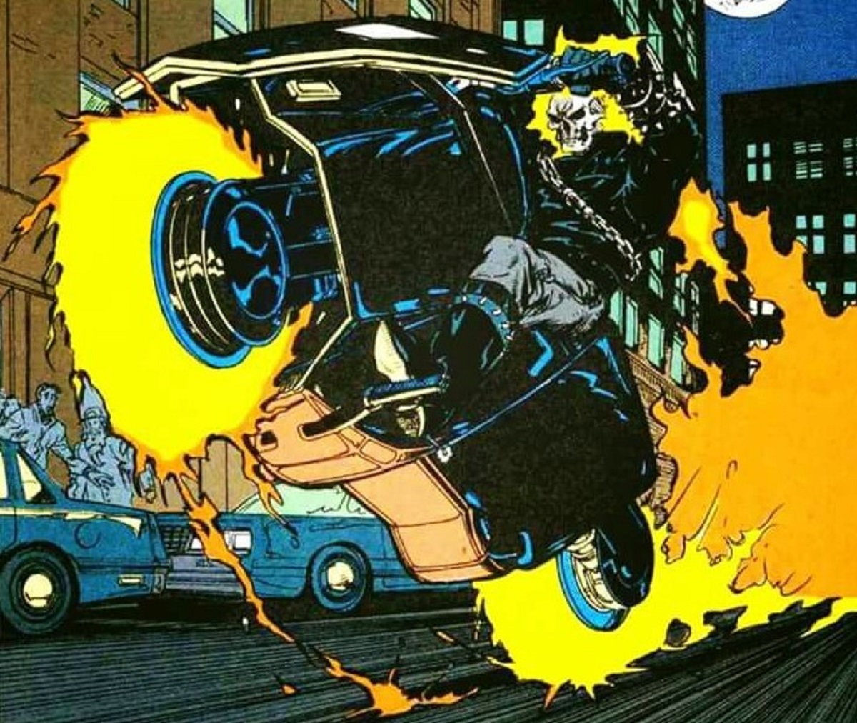 Art des années 1990 de la série Ghost Rider avec Danny Ketch.