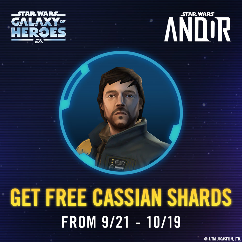 Disney+ Day : nouveau look spécial Andor dévoilé et plus encore ! 10 Promo sur le thème de Star Wars: Galaxy of Heroes Andor.