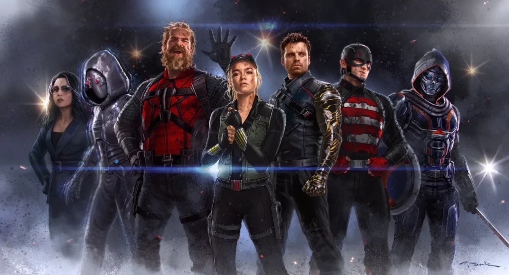 Illustration conceptuelle des éclairs Art conceptuel Thunderbolts par Andy Park