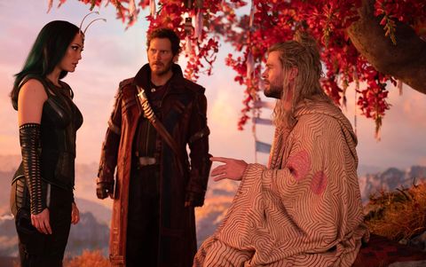 Pom Klementieff, Chris Pratt, Chris Hemsworth, Thor : Amour et Tonnerre pom klementieff, chris pratt, chris hemsworth, thor amour et tonnerre