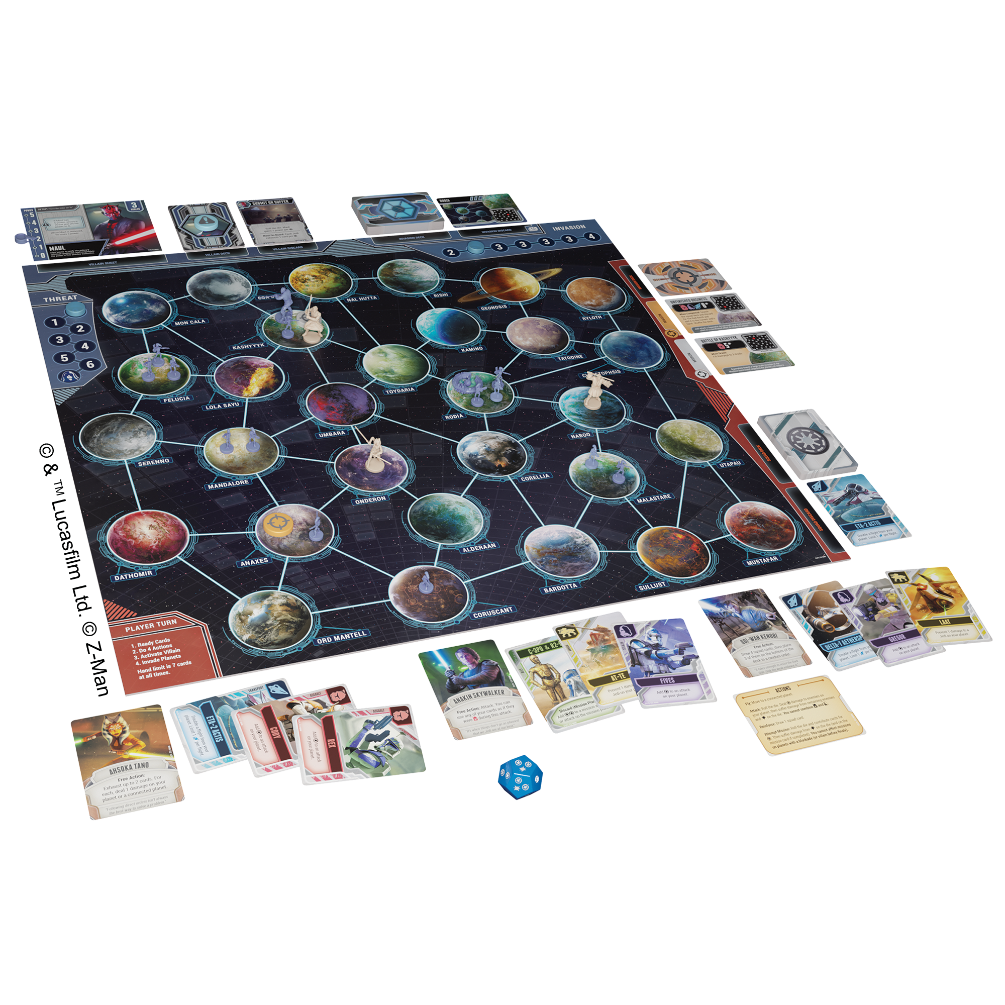 Asmodee et Z-Man Games annoncent une nouvelle version «Star Wars: The Clone Wars» de la série 5 de Hit Pandemic Plateau Star Wars : The Clone Wars Pandemic