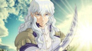Top 10 des beaux mecs animés aux longs cheveux blancs (2022) 8 Griffith (Berserk)