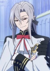 Top 10 des beaux mecs animés aux longs cheveux blancs (2022) 11 Ferid Bathory (Séraphin de la Fin)