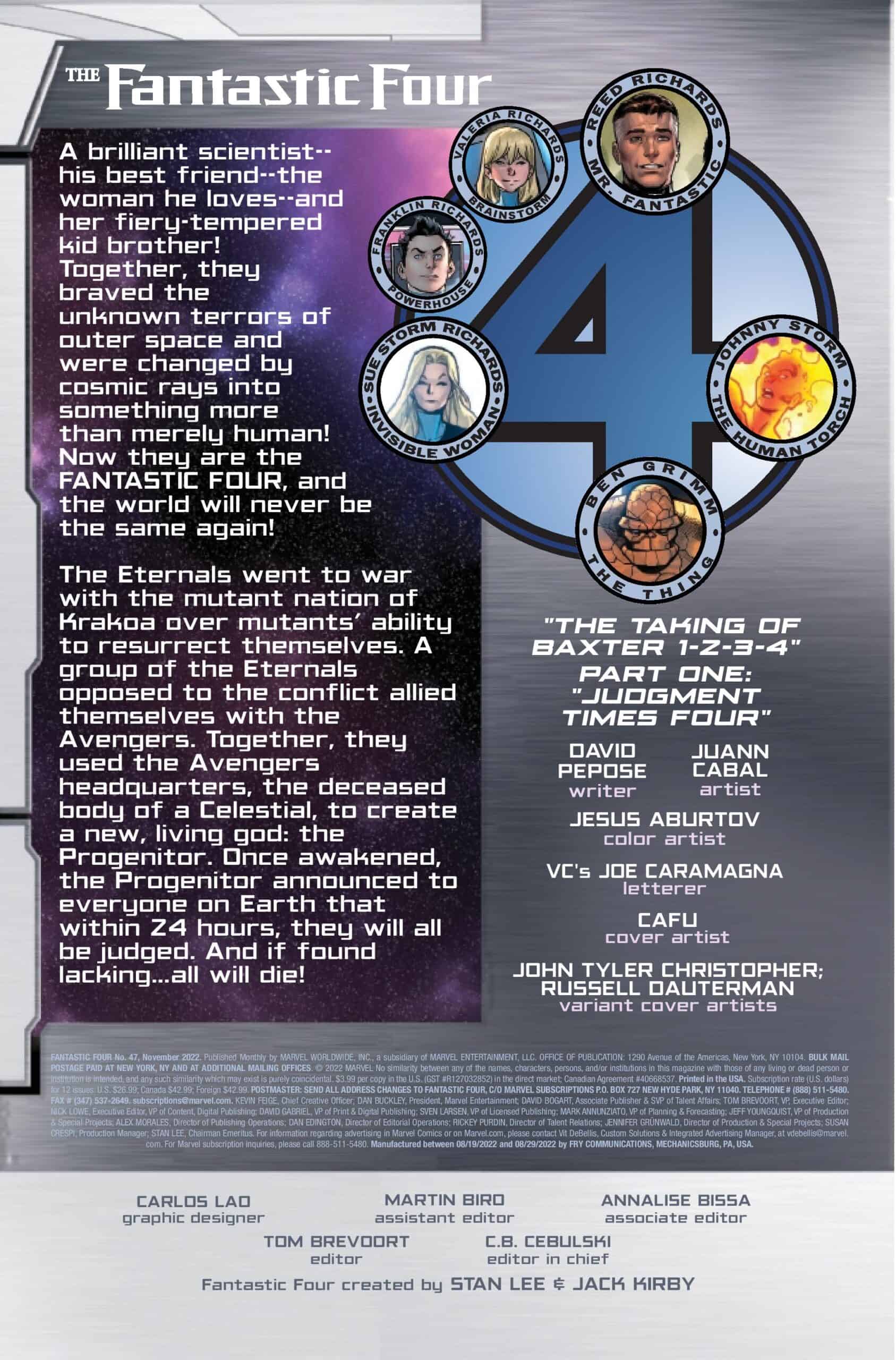 SNEAK PEEK : Aperçu de MARVEL COMICS FANTASTIC FOUR #47 6 SNEAK PEEK : Aperçu de MARVEL COMICS FANTASTIC FOUR #47 - 5