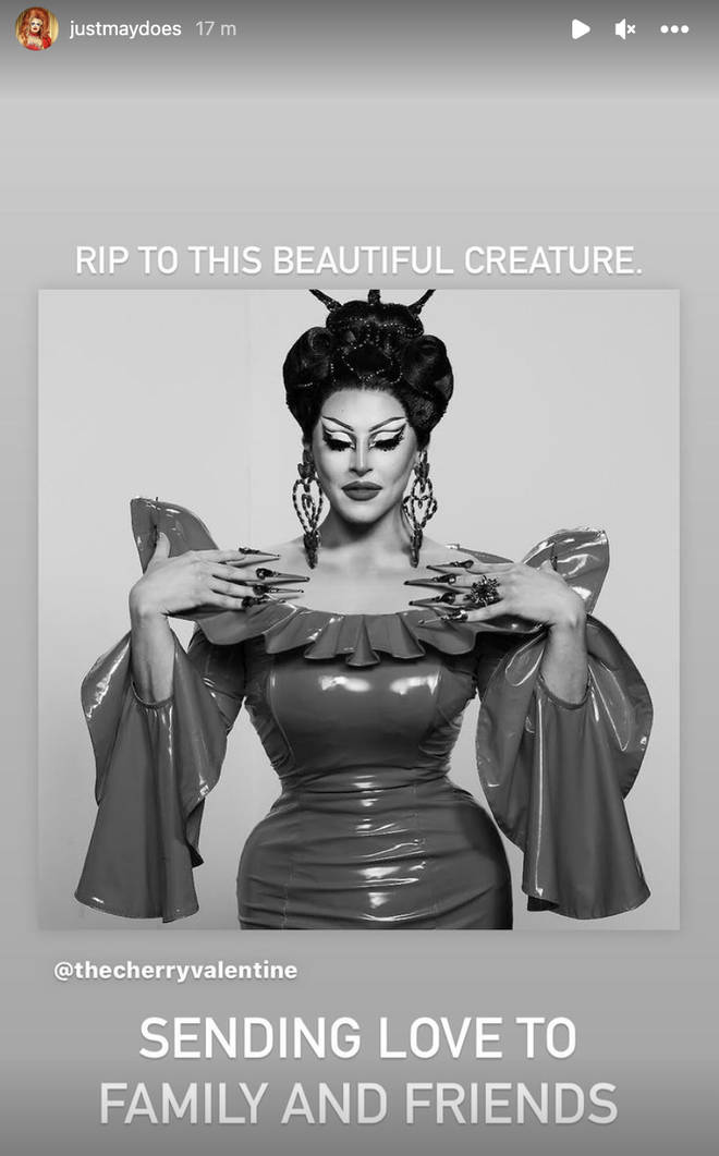 Les stars de Drag Race rendent hommage à Cherry Valentine, décédée à l'âge de 28 ans 5 Just May hommage à Cherry Valentine