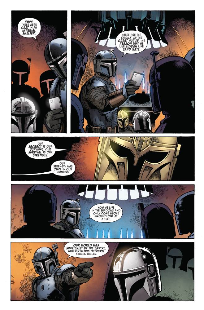 Comic Review - "Star Wars: The Mandalorian" # 3 adapte "The Sin" alors que Mando livre l'enfant au client 8 Comic Review - "Star Wars: The Mandalorian" # 3 adapte "The Sin" alors que Mando livre l'enfant au client - 7