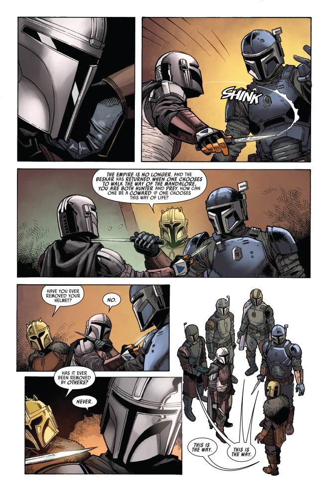 Comic Review - "Star Wars: The Mandalorian" # 3 adapte "The Sin" alors que Mando livre l'enfant au client 10 Comic Review - "Star Wars: The Mandalorian" # 3 adapte "The Sin" alors que Mando livre l'enfant au client - 9