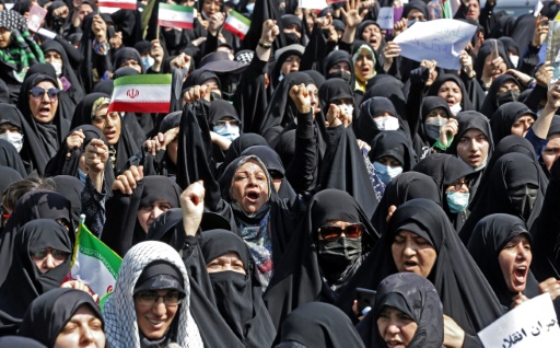 Marche des Iraniennes pour la défense du voile, 23 septembre 2022, Téhéran - AFP AFP