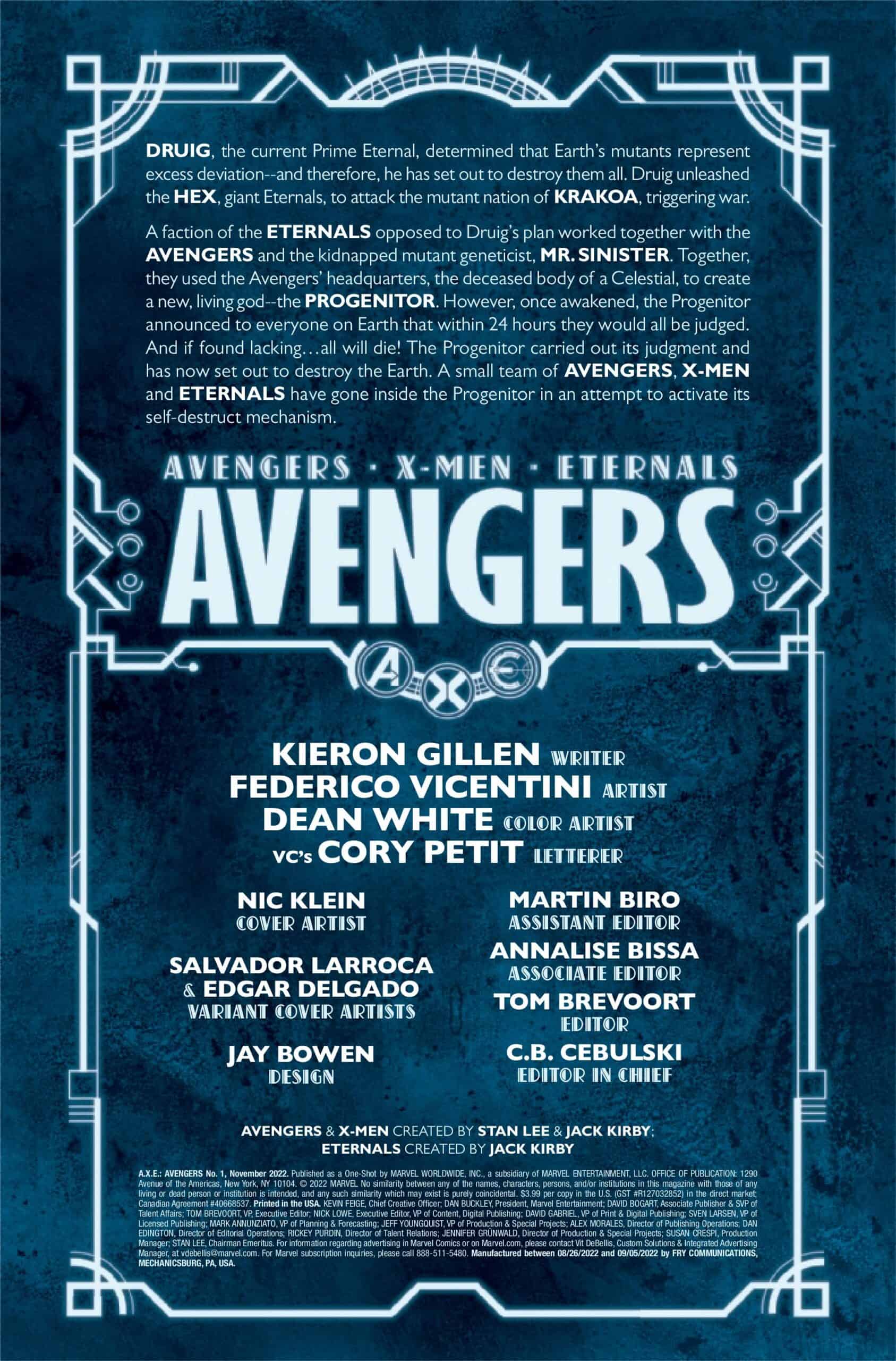 SNEAK PEEK : Aperçu de MARVEL COMICS AXE : AVENGERS #1 6 SNEAK PEEK : Aperçu de MARVEL COMICS AXE : AVENGERS #1 - 5