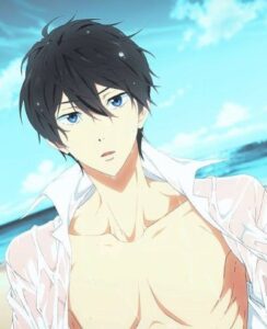 10 mecs d'Anime les plus populaires avec les cheveux Noirs et les yeux Bleus (2022) 4 Haruka Nanase (Gratuit !)