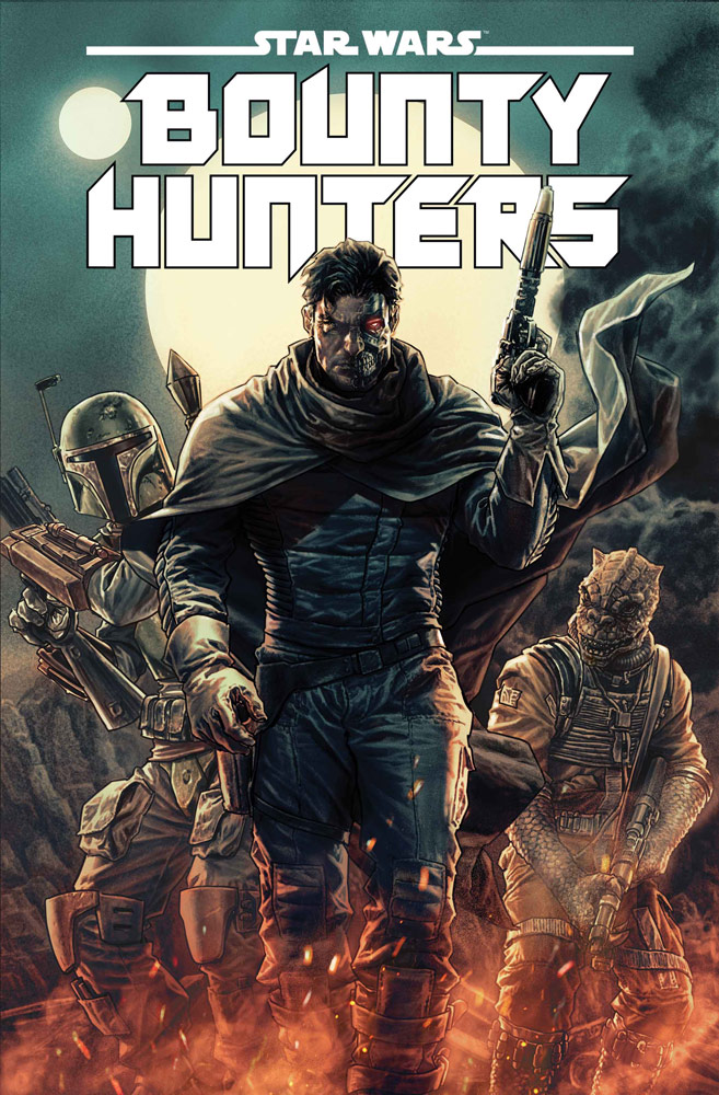 Boba Fet, Valance et Bossk sur la couverture de Star Wars : Bounty Hunters #1.