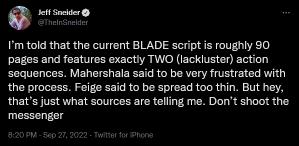 Rumeur : le redémarrage de "Blade" de Marvel en pagaille complète, la star Mahershala Ali serait "très frustrée par le processus" - 5