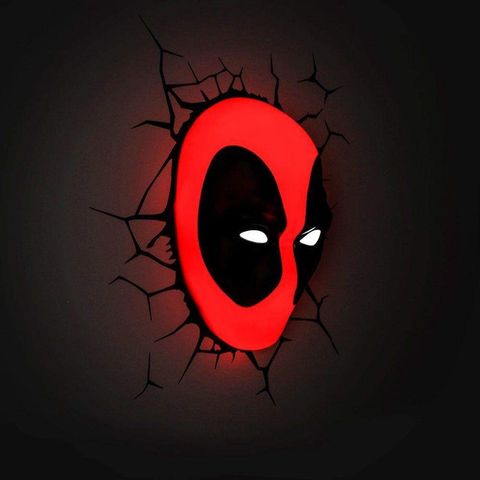 Marvel Deadpool The Fourth Wall 3D Wall Mounted Deco Light Achetez les appliques Captain America et Deadpool de Marvel en solde - 3