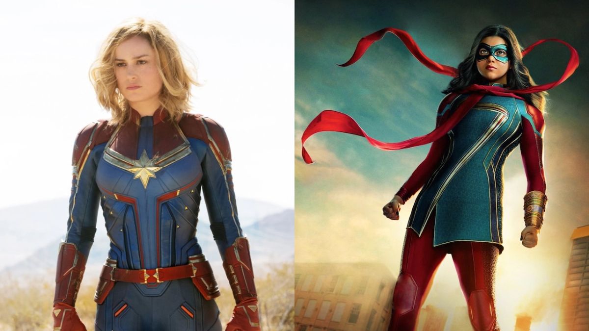 Brie Larson dit à Iman Vellani choqué que Mme Marvel est dans The Avengers Ride dans une adorable vidéo 2 Brie Larson dit à Iman Vellani choqué que Mme Marvel est dans The Avengers Ride dans une adorable vidéo - 1