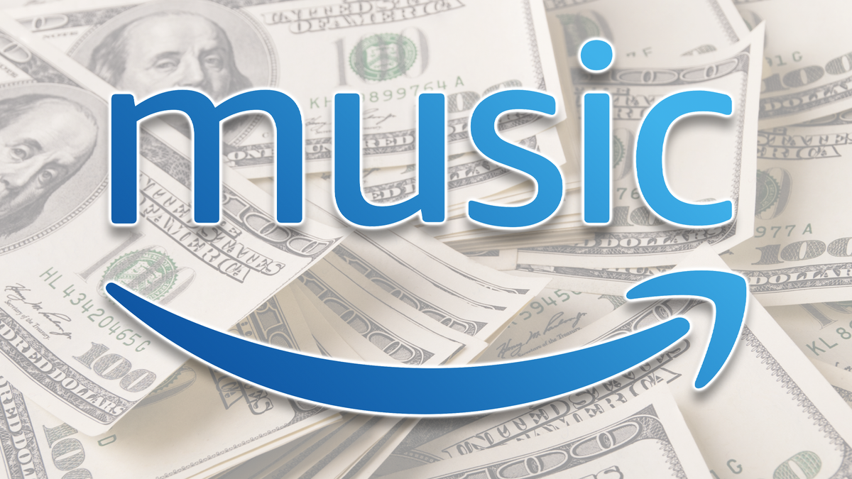 Obtenez Amazon Music Unlimited gratuitement pendant quatre mois – Review Geek 3 Le logo Amazon Music sur une pile d'argent.