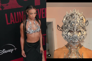 Sasha Banks montre la tenue et le masque de la princesse Leia pour le tapis rouge de Star Wars - 6