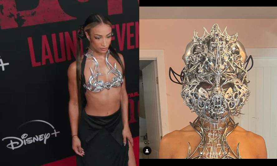 Sasha Banks montre la tenue et le masque de la princesse Leia pour le tapis rouge de Star Wars 2 Sasha Banks montre la tenue et le masque de la princesse Leia pour le tapis rouge de Star Wars - 1