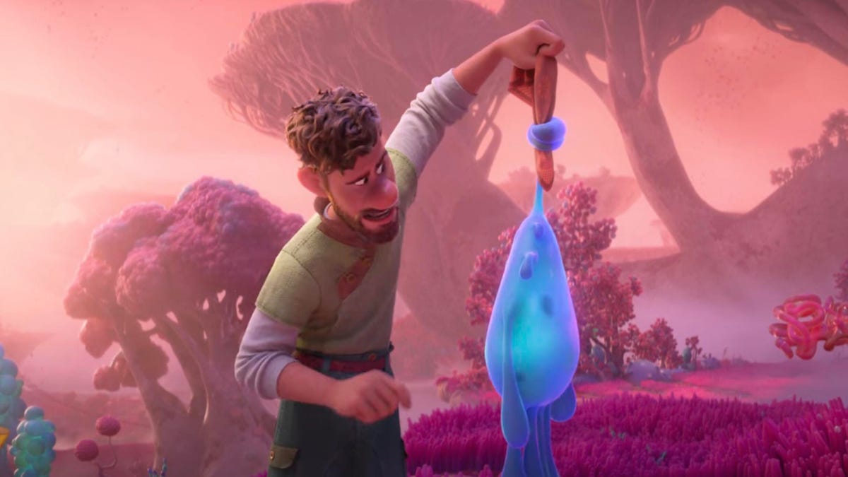 Tout est annoncé à J23 : Marvel, Star Wars, Disney et plus 5 Une créature bleue ressemblant à une goutte apparaît dans Strange World.