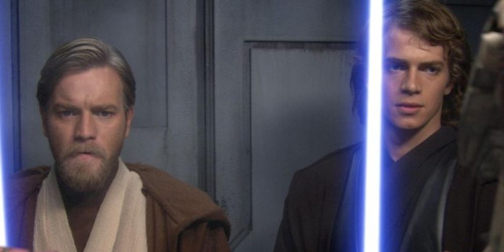 10 choses de The Sith Revenge que les Redditors dérangent toujours 17 Une image d'Anakin et Obi-Wan Kenobi ensemble dans un ascenseur