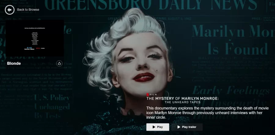 le mystère de marilyn monroe suggestion documentaire