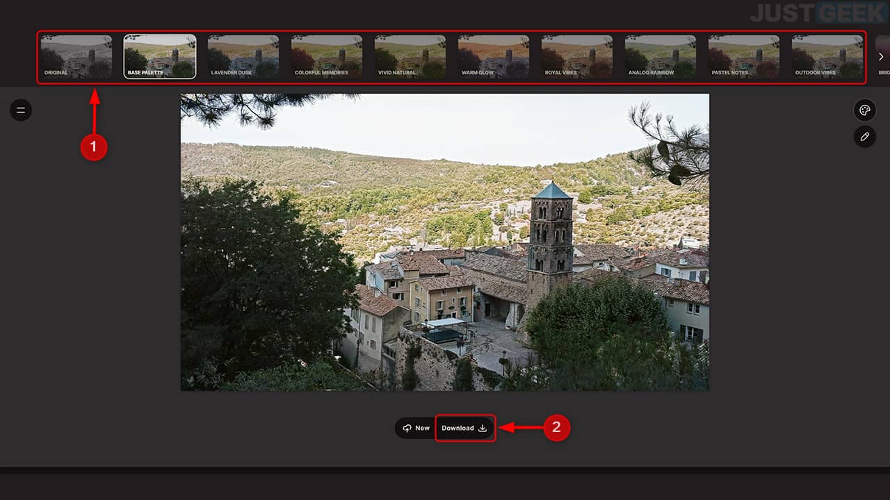 coloriser une photo en noir et blanc avec l'aide de l'IA › 4 Appliquer un filtre de couleur à une photo