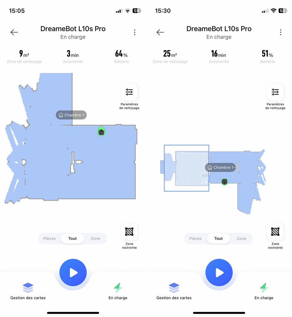 Avis complet et détaillé – Aspirateur robot › 17 Application MI Home du Dreamebot L10s Pro