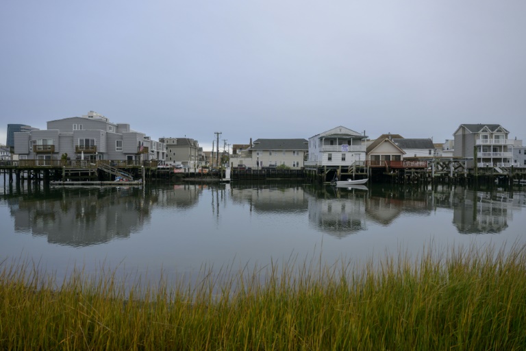Vue de maisons dans le quartier de Chelsea Heights à Atlantic City, le 25 octobre 2022. (AFP - ANGELA WEISS)