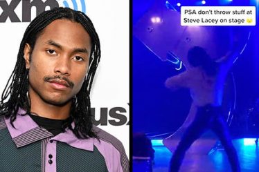 Steve Lacy fracasse la caméra d'un fan après avoir été heurté par un objet lors de l'exécution de Bad... - 5