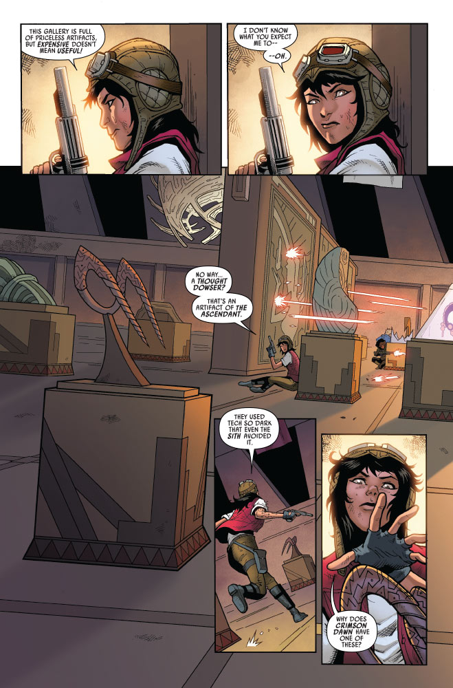 Le docteur Aphra découvrant le sourcier de la pensée