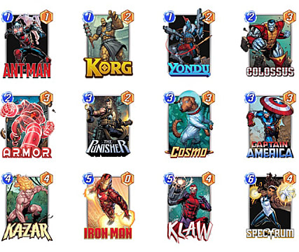 Marvel Snap : meilleurs decks de démarrage 4 Marvel Snap : meilleurs decks de démarrage - 3