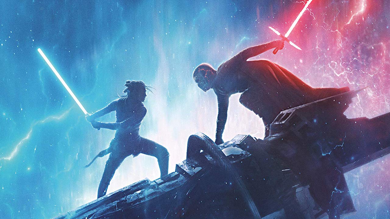 Chaque film Star Wars que nous étions censés obtenir depuis que Disney a acheté Lucasfilm 8 Rey et Kylo Ren en duel au sabre laser dans l'affiche de Star Wars : L'Ascension de Skywalker