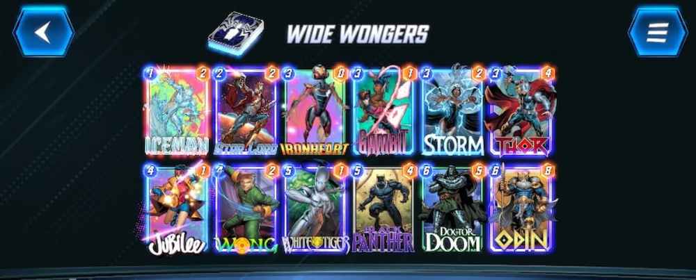 Meilleurs decks Black Panther dans Marvel Snap 5 Wongers large panthère noire dans Marvel Snap