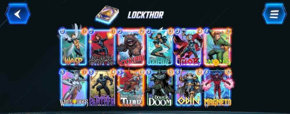 Meilleurs decks Black Panther dans Marvel Snap 6 lockthor panthère noire dans marvel snap