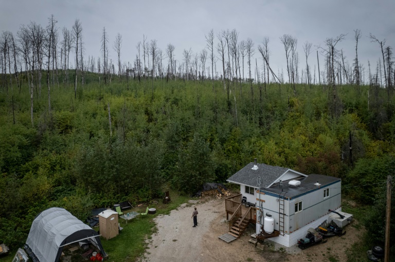 Le Canadien Harvey Sykes a tout perdu dans l'incendie qui a ravagé en 2016 Fort McMurray, en Alberta (Canada), le 7 septembre 2022 (AFP - Ed JONES)