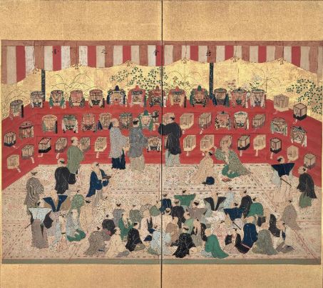 Le rêve japonais d'une ville avec des animaux › Geek News 4 Paravent pour le concours anonyme de chant de caille, fin de la période Edo - deuxième moitié du XVIIIe siècle (1751-1799) collection du musée Edo-Tokyo. Crédit d'image et droit d'auteur : collection du musée d'Edo-Tokyo.