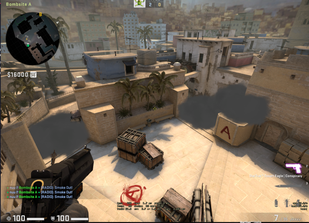Meilleurs spots de fumée sur la carte CS:GO Mirage | Chaque angle de fumée Mirage que vous devez connaître 6 Meilleurs spots de fumée sur la carte CS:GO Mirage | Chaque angle de fumée Mirage que vous devez connaître - 5